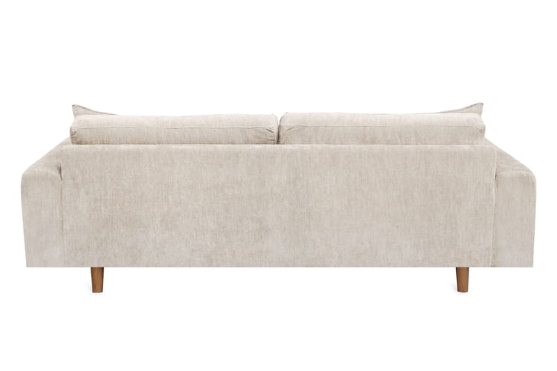 4-sits Sammetssoffa Sarnon - Beige/Ek - Möbler - Soffa - 4 sits soffa