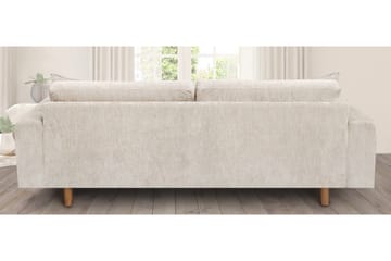 4-sits Sammetssoffa Sarnon - Beige/Ek - Möbler - Soffa - 4 sits soffa