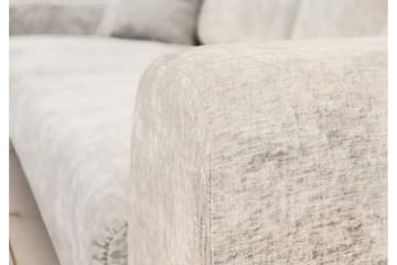 4-sits Sammetssoffa Sarnon - Beige/Ek - Möbler - Soffa - 4 sits soffa