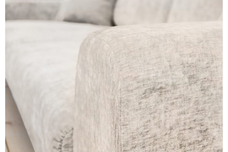 4-sits Sammetssoffa Sarnon - Beige/Ek - Möbler - Soffa - 4 sits soffa
