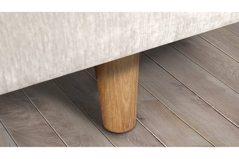 4-sits Sammetssoffa Sarnon - Beige/Ek - Möbler - Soffa - 4 sits soffa
