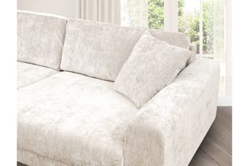 4-sits Sammetssoffa Sarnon - Beige/Ek - Möbler - Soffa - 4 sits soffa