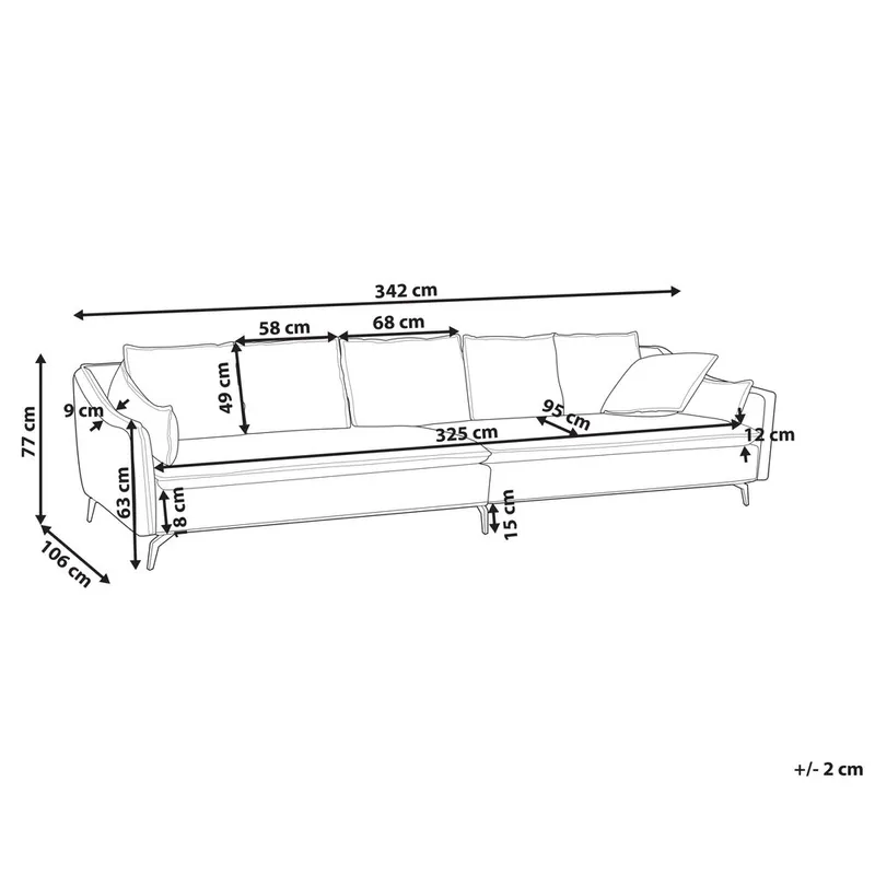 4-sits soffa Aure - Blå - Möbler - Soffa - 4 sits soffa