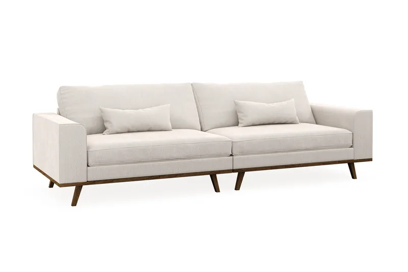Copenhagen 4-sits Sammetssoffa - Krämvit - Möbler - Soffa - 4 sits soffa