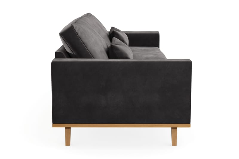 Copenhagen 4-sits Sammetssoffa - Mörkgrå - Möbler - Soffa - 4 sits soffa