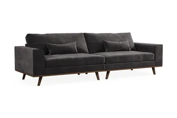 Copenhagen 4-sits Sammetssoffa - Mörkgrå - Möbler - Soffa - 4 sits soffa