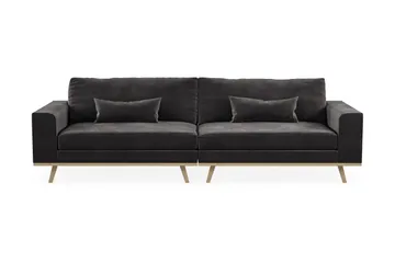 Copenhagen 4-sits Sammetssoffa - Mörkgrå - Möbler - Soffa - 4 sits soffa