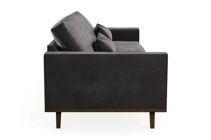 Copenhagen 4-sits Sammetssoffa - Mörkgrå - Möbler - Soffa - 4 sits soffa
