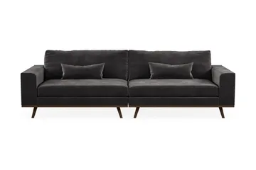 Copenhagen 4-sits Sammetssoffa - Mörkgrå - Möbler - Soffa - 4 sits soffa