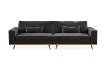 Copenhagen 4-sits Sammetssoffa - Mörkgrå - Möbler - Soffa - 4 sits soffa
