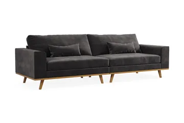 Copenhagen 4-sits Sammetssoffa - Mörkgrå - Möbler - Soffa - 4 sits soffa