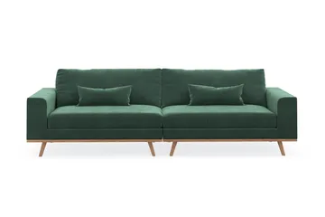 Copenhagen 4-sits Sammetssoffa - Mörkgrön - Möbler - Soffa - 4 sits soffa