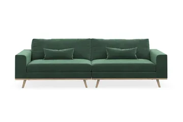 Copenhagen 4-sits Sammetssoffa - Mörkgrön - Möbler - Soffa - 4 sits soffa