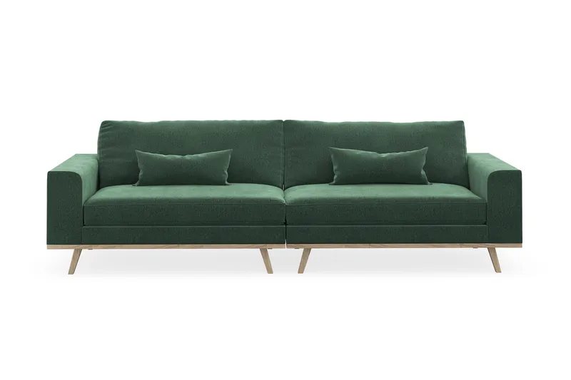 Copenhagen 4-sits Sammetssoffa - Mörkgrön - Möbler - Soffa - 4 sits soffa