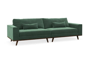 Copenhagen 4-sits Sammetssoffa - Mörkgrön - Möbler - Soffa - 4 sits soffa