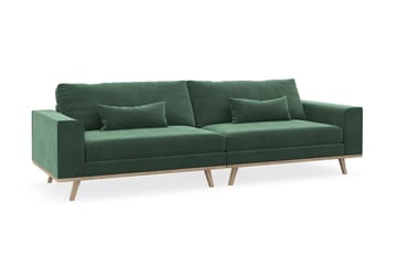 Copenhagen 4-sits Sammetssoffa - Mörkgrön - Möbler - Soffa - 4 sits soffa