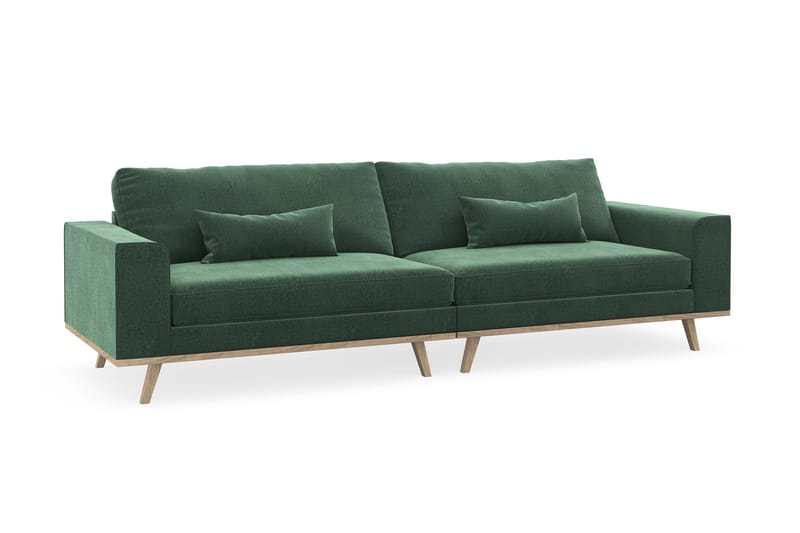Copenhagen 4-sits Sammetssoffa - Mörkgrön - Möbler - Soffa - 4 sits soffa