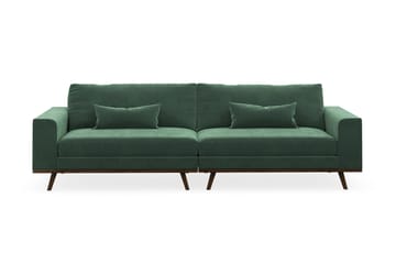 Copenhagen 4-sits Sammetssoffa - Mörkgrön - Möbler - Soffa - 4 sits soffa