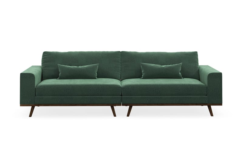 Copenhagen 4-sits Sammetssoffa - Mörkgrön - Möbler - Soffa - 4 sits soffa