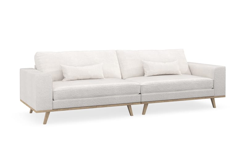 Copenhagen 4-sits Soffa i Bouclé - Vit - Möbler - Soffa - 4 sits soffa