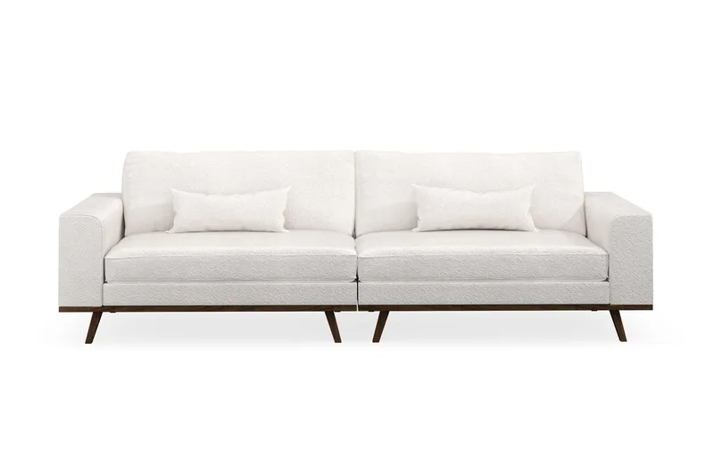 Copenhagen 4-sits Soffa i Bouclé - Vit - Möbler - Soffa - 4 sits soffa