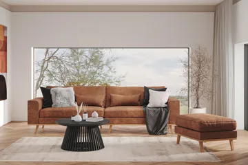 Copenhagen 4-sits Soffa i Konstläder - Brun - Möbler - Soffa - 4 sits soffa