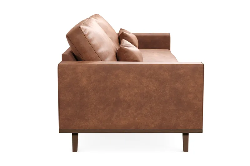 Copenhagen 4-sits Soffa i Konstläder - Brun - Möbler - Soffa - 4 sits soffa