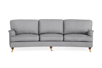 Howard Lyx 4-sits Svängd Tygsoffa - Ljusgrå - Möbler - Soffa - 4 sits soffa