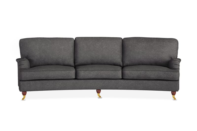 Howard Lyx 4-sits Svängd Tygsoffa - Mörkgrå - Möbler - Soffa - 4 sits soffa