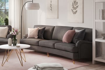 Howard Lyx 4-sits Svängd Tygsoffa - Mörkgrå - Möbler - Soffa - 4 sits soffa