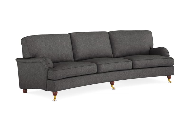 Howard Lyx 4-sits Svängd Tygsoffa - Mörkgrå - Möbler - Soffa - 4 sits soffa