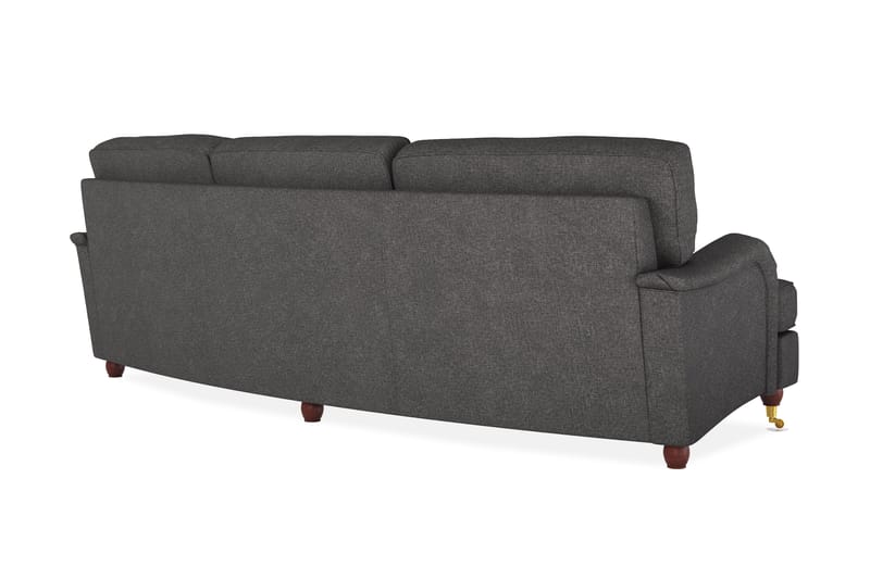 Howard Lyx 4-sits Svängd Tygsoffa - Mörkgrå - Möbler - Soffa - 4 sits soffa