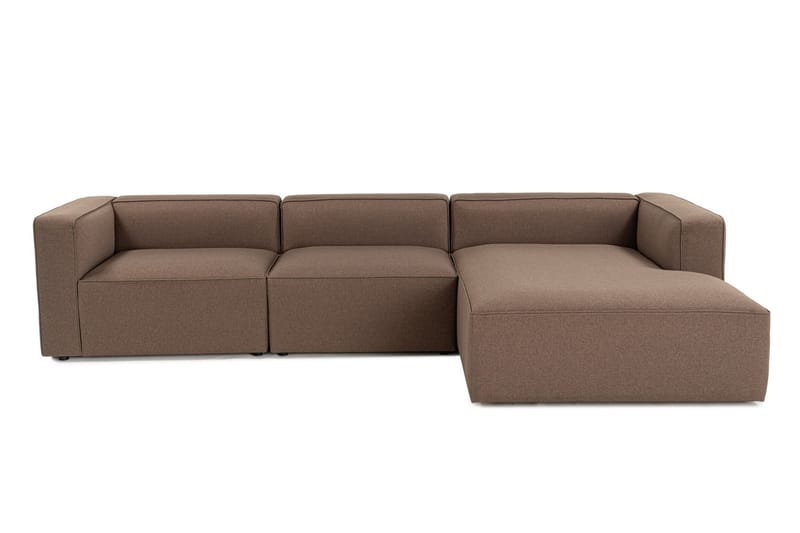 4-sits Soffa med Divan Abbas - Brun - Möbler - Soffa - Divansoffa & schäslongsoffa - 4 sits soffa med divan