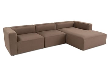 4-sits Soffa med Divan Abbas - Brun - Möbler - Soffa - Divansoffa & schäslongsoffa - 4 sits soffa med divan