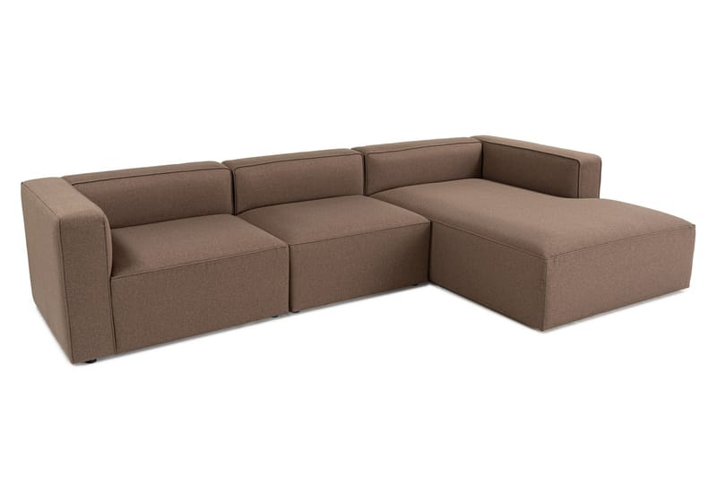 4-sits Soffa med Divan Abbas - Brun - Möbler - Soffa - Divansoffa & schäslongsoffa - 4 sits soffa med divan