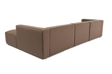 4-sits Soffa med Divan Abbas - Brun - Möbler - Soffa - Divansoffa & schäslongsoffa - 4 sits soffa med divan