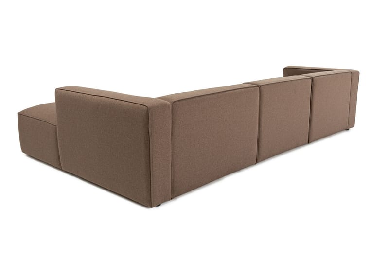 4-sits Soffa med Divan Abbas - Brun - Möbler - Soffa - Divansoffa & schäslongsoffa - 4 sits soffa med divan