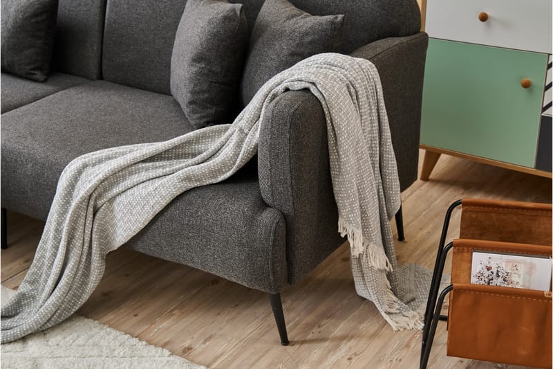 4-sits Soffa med Divan Revos - Antracit - Möbler - Soffa - Divansoffa & schäslongsoffa - 4 sits soffa med divan