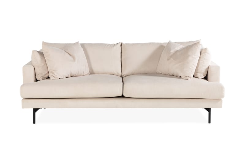 Menard 3-sits Djup Manchestersoffa - Beige - Möbler - Soffa - 3 sits soffa