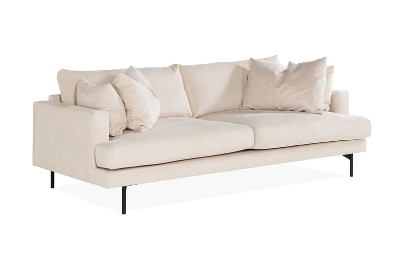 Menard 3-sits Djup Manchestersoffa - Beige - Möbler - Soffa - 3 sits soffa
