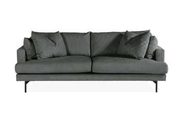 Menard 3-sits Djup Manchestersoffa - Grå - Möbler - Soffa - 3 sits soffa