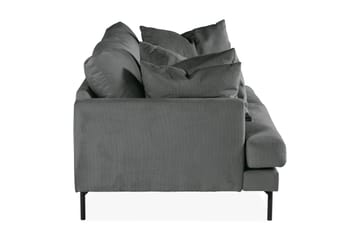 Menard 3-sits Djup Manchestersoffa - Grå - Möbler - Soffa - 3 sits soffa