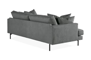 Menard 3-sits Djup Manchestersoffa - Grå - Möbler - Soffa - 3 sits soffa