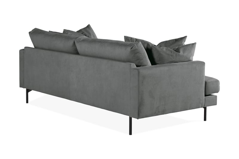 Menard 3-sits Djup Manchestersoffa - Grå - Möbler - Soffa - 3 sits soffa