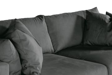 Menard 3-sits Djup Manchestersoffa - Grå - Möbler - Soffa - 3 sits soffa