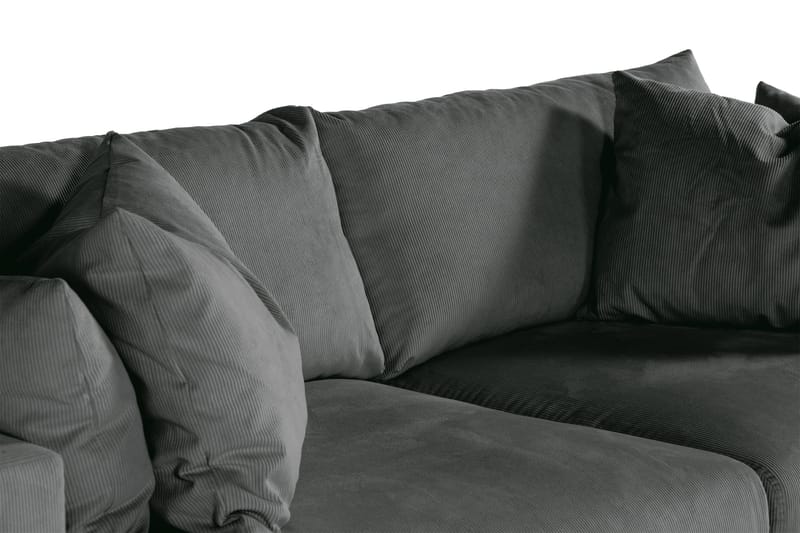 Menard 3-sits Djup Manchestersoffa - Grå - Möbler - Soffa - 3 sits soffa