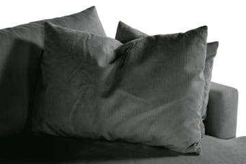 Menard 3-sits Djup Manchestersoffa - Grå - Möbler - Soffa - 3 sits soffa
