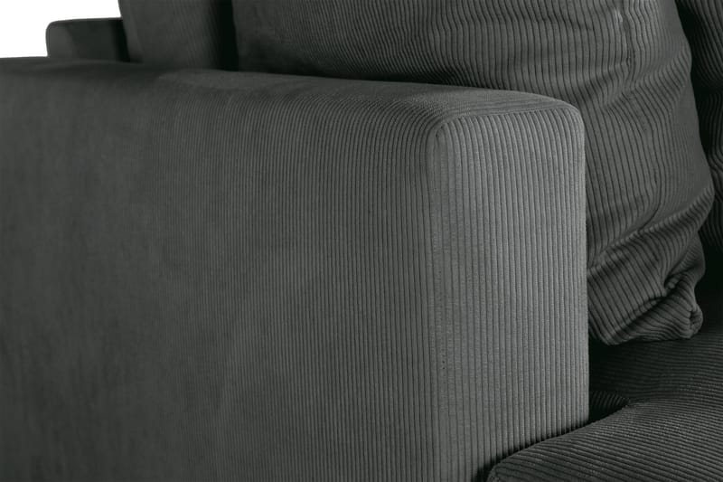 Menard 3-sits Djup Manchestersoffa - Grå - Möbler - Soffa - 3 sits soffa