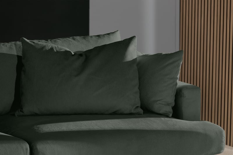 Menard 3-sits Djup Manchestersoffa - Grön - Möbler - Soffa - 3 sits soffa