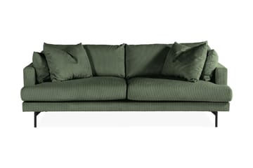 Menard 3-sits Djup Manchestersoffa - Grön - Möbler - Soffa - 3 sits soffa